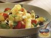 Фото к рецепту: Макароны с творогом, базиликом, оливками и болгарским перцем