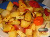 Фото к рецепту: Картофель с овощами в рукаве
