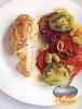 Фото к рецепту: Фаршированное куриное филе с помидорами и перцем
